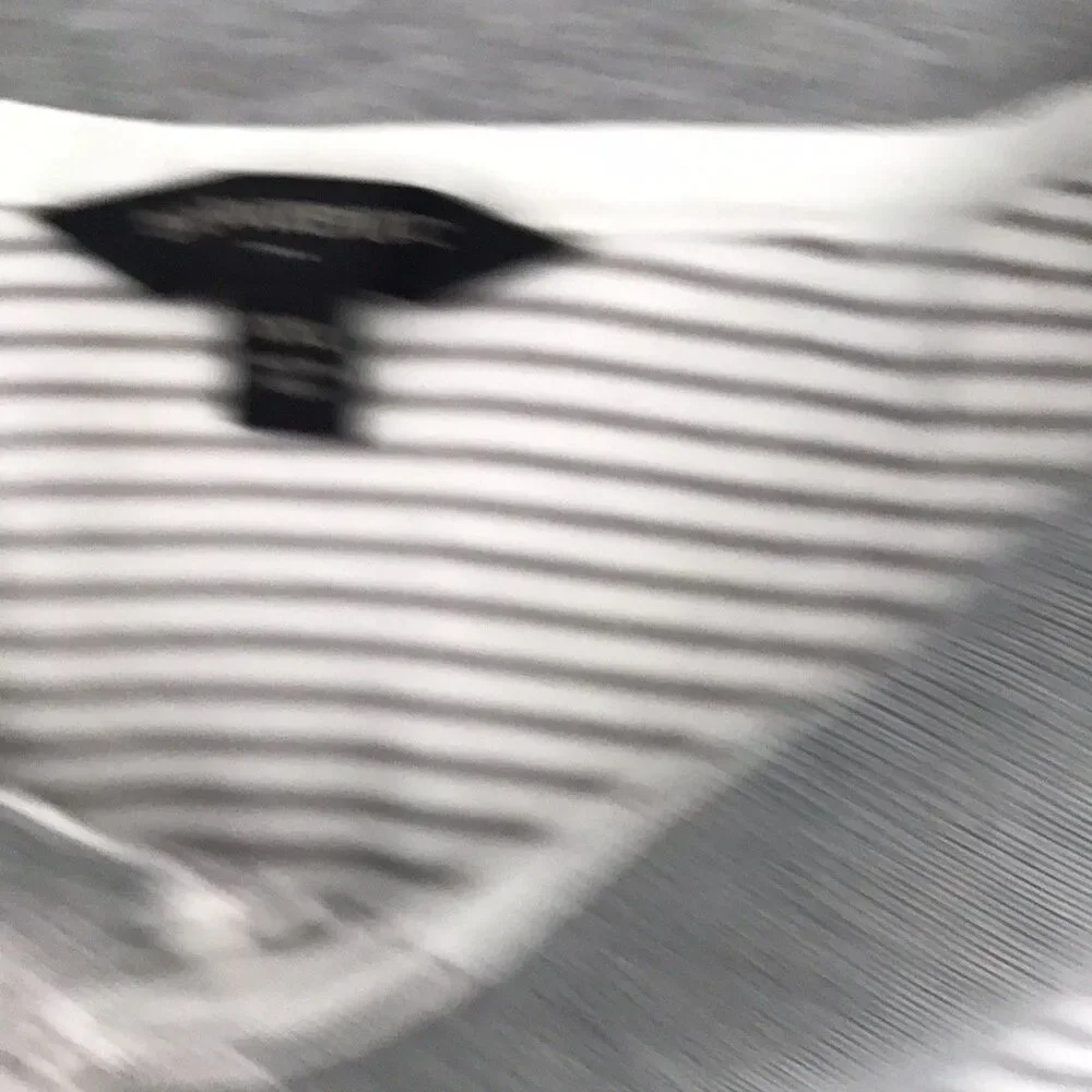 Banana Republic Gray White Striped Collared Short Sleeve Polo Shirt Mens XXL